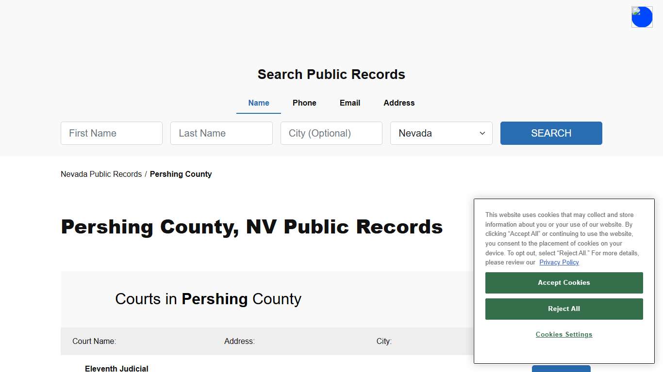 Pershing County, NV Public Court, Arrest and Inmate Records - ThePublicIndex