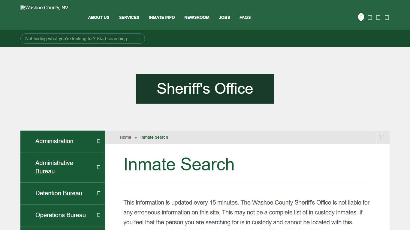 Inmate Search